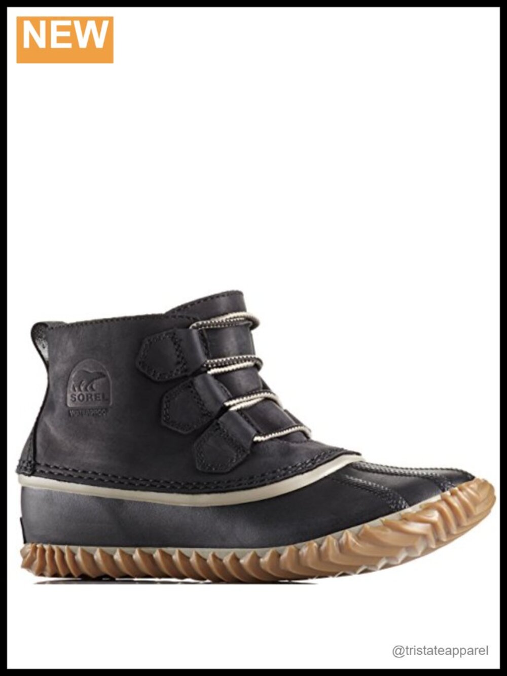 Waterproof Leather Lace-Up Ankle Bootie